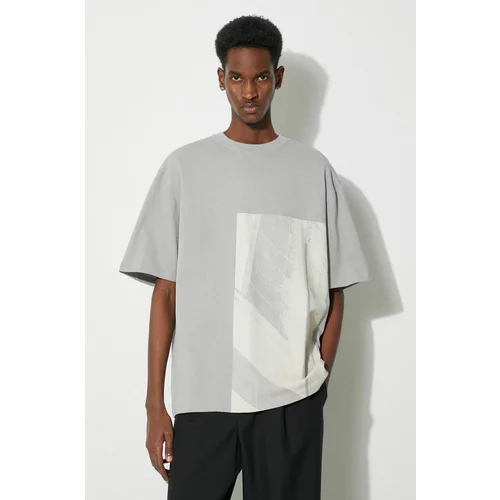 A-COLD-WALL* Pamučna majica Strand T-Shirt za muškarce, boja: siva, s tiskom, ACWMTS189