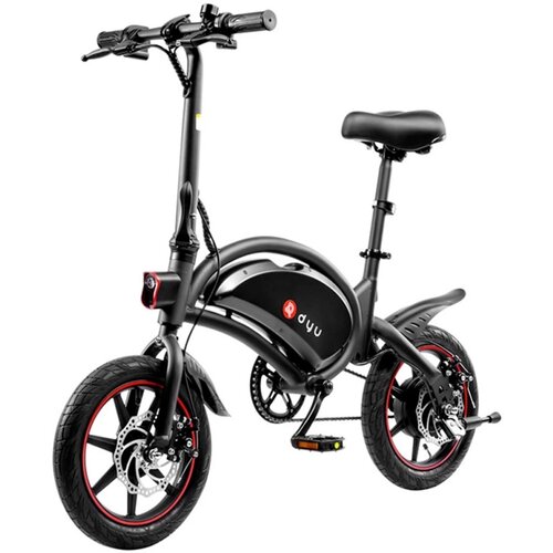 DYU D3F 14-palčno mini zložljivo električno kolo 250 W 36 V 10 Ah - črno, (21960409) Slike