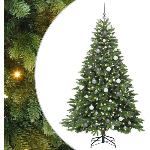VidaXL Umjetno božićno drvce s stalakom Zelena 210 cm PE i PVC Slike