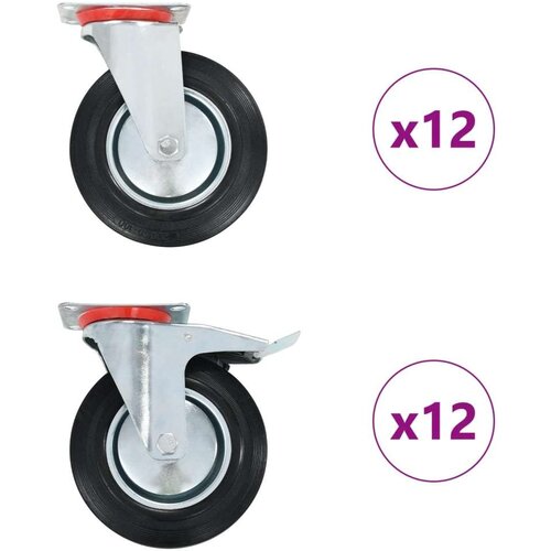 vidaXL Okretni kotačići 24 kom 200 mm Cene