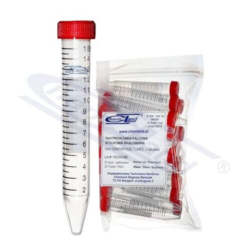 Falcon test-tuba konusna 50ml sa crvenim navojnim čepom Cene
