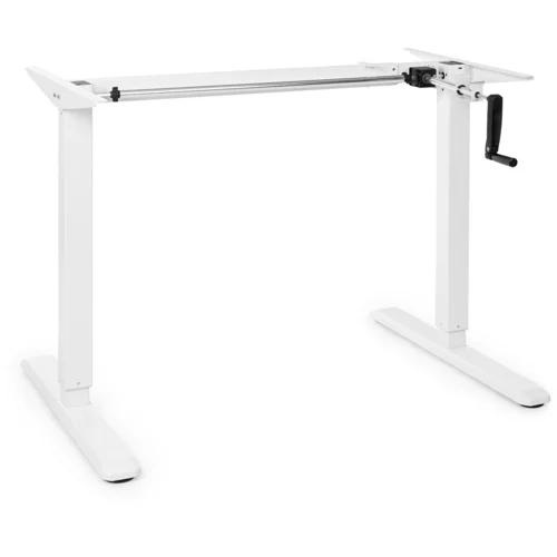 OneConcept Multidesk, visinski podesiv pisaći stol, manualni, 73-123 cm, bijela boja