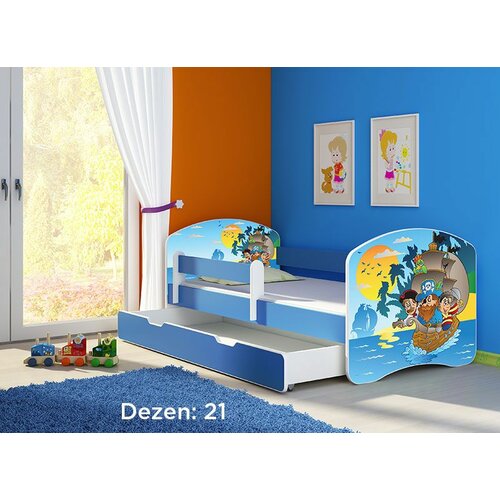 ACMA dečiji krevet ii 180x80 f + dušek 6 cm BLUE21 Slike
