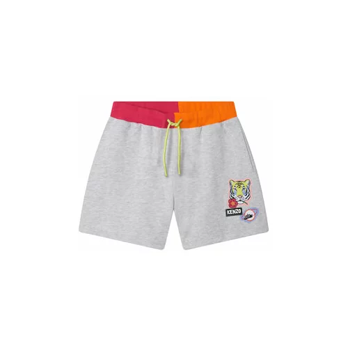 Kenzo Kids Kratke hlače iz tkanine K14247 S Siva Regular Fit
