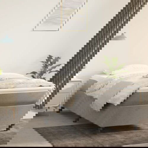 The Living Store Posteljni okvir svetlo siv 100x200 cm žamet - Box Spring Posteljni Okvir, (21488294) Slike