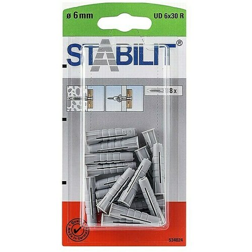 STABILIT Univerzalni moznik s prirobnico (Premer zidnega vložka: 6 mm, Dolžina zidnega vložka: 30 mm, 18 kos) Cene