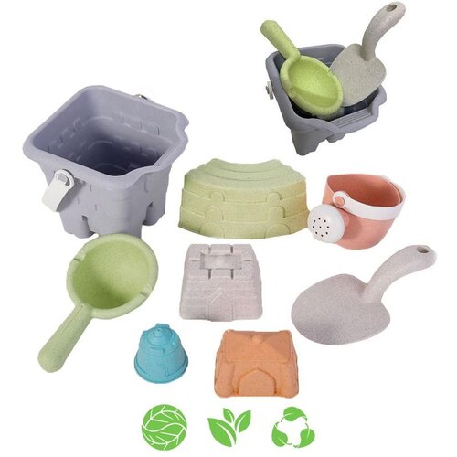 Woopie green set toranj s kantom za pijesak 8 kom. biorazgradiv organski materijal Cijene