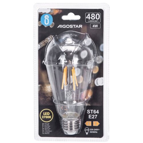 Aigostar led sijalica filament ST64 E27/4W/230V 2700K Slike