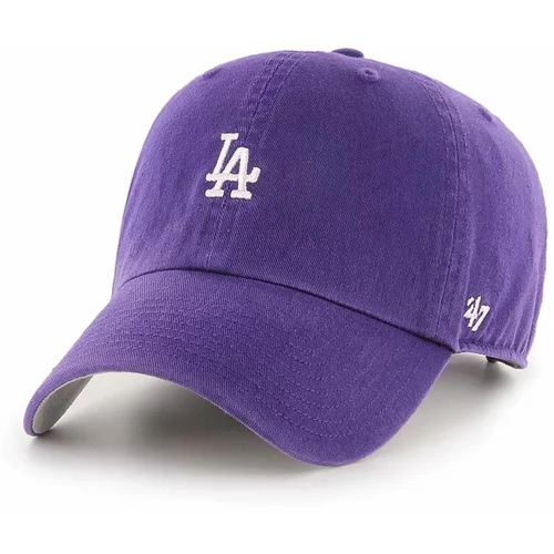 47 Brand Pamučna kapa sa šiltom MLB Los Angeles Dodgers boja: ljubičasta, s aplikacijom