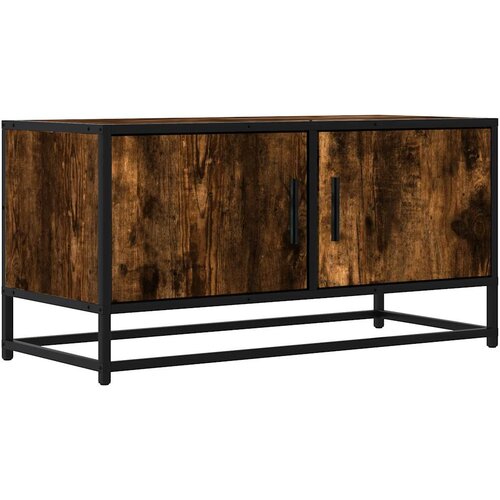 Maison Chic TV omarica - TV stojalo - Televizijska omarica sonoma hrast 80x34,5x40 cm inženirski les in kovina, (21700318) Slike
