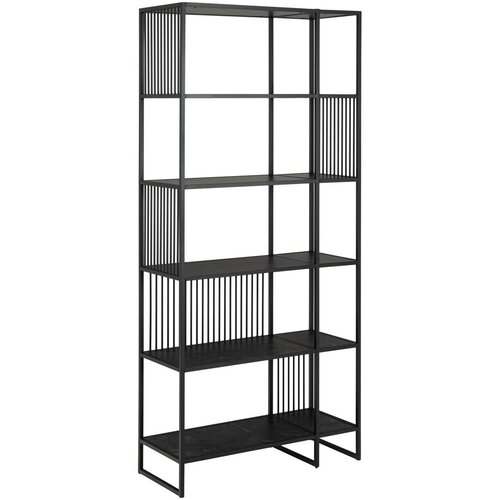 Actona Črn regal v kamnitem dekorju 85x185 cm Strington &amp;ndash; Slike