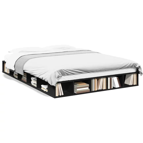 vidaXL Okvir za krevet crni 150x200 cm konstruirano drvo