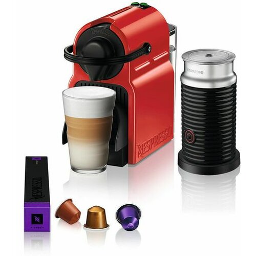 Nespresso Inissia Red & Aeroccino aparat za kafu Slike