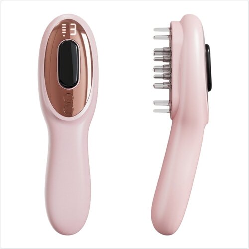 INF Električni masažni glavnik za lasi&scaron;če - proti izpadanju las in meridianom Pink, (5000093492) Cene