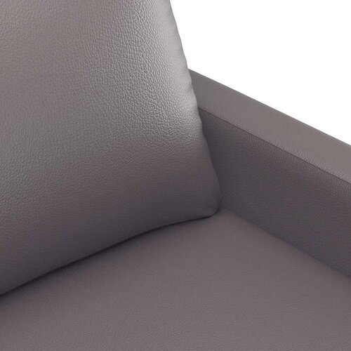 VidaXL 3-dijelni set sofa s jastucima sivi od umjetne kože Slike