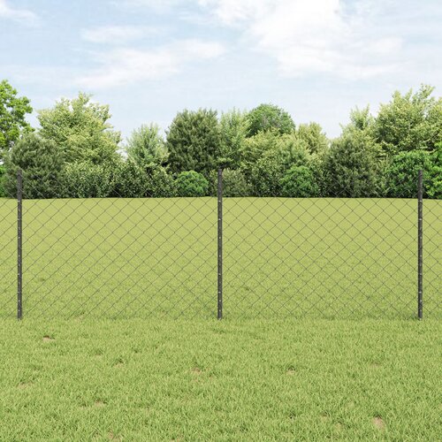 VidaXL Ograda za vrt Set od 2 Siva Galvanizirani čelik 25 x 0,8 m Slike
