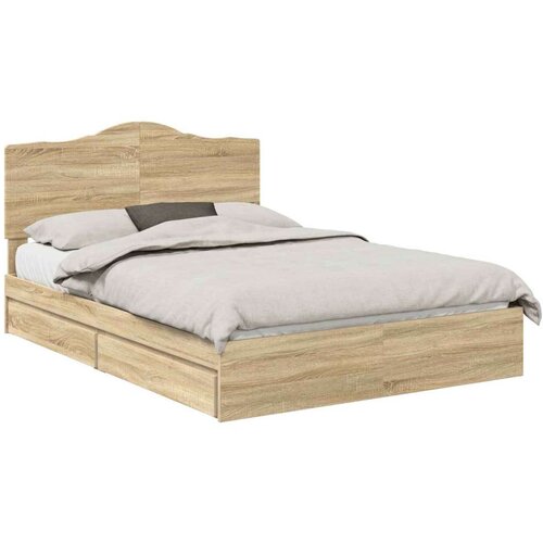  Krevet s od storage Sonoma hrast 140 x 200 cm Konstruirano drvo Slike