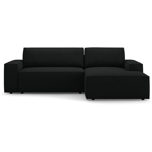 Micadoni Crna sklopiva kutna garnitura od boucl&amp;eacute; tkanine (s desnim kutom) Jodie &amp;ndash; Home Slike