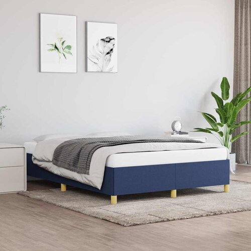  Okvir za krevet bez madraca plavi 140 x 200 cm od tkanine Cijene