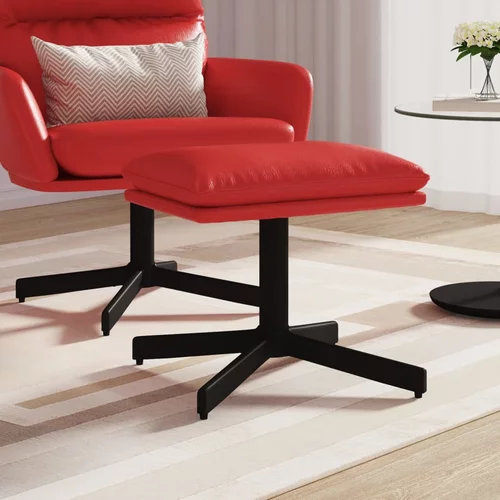 vidaXL stolček za noge vinsko rdeč 60x60x39 cm umetno usnje