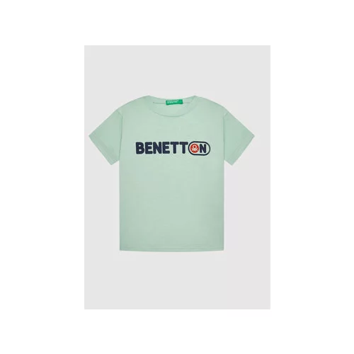 United Colors Of Benetton Majica 3I1XG102N Zelena Regular Fit