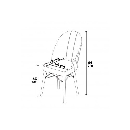 Hanah home set 6 stolica ritim anthracite white Slike
