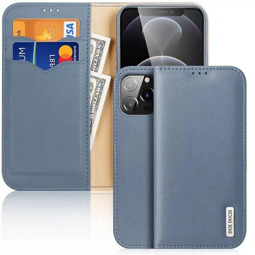 Dux ducis Hivo - usnjena denarnica za Apple iPhone 13 Pro Max modra Cene