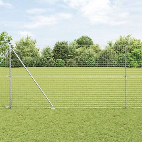  Stupovi Ograde s O&amp;scaron;tricom 26 kom &amp;Oslash;32 mm 180 cm Galvanizirano Čelik Slike