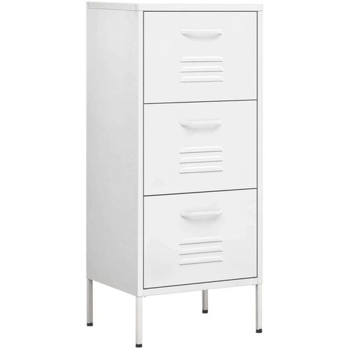 VidaXL Omara za shranjevanje bela 42,5x35x101,5 cm jeklo Slike