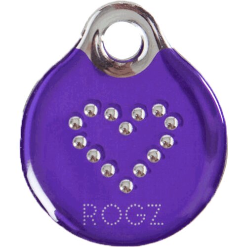 Rogz ID privezak za pse Purple Chrome - L Slike