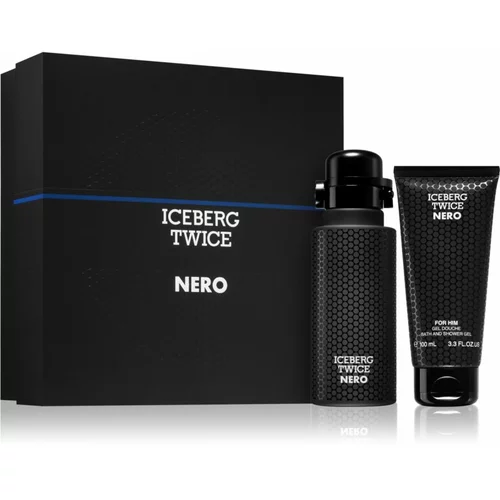 Iceberg Twice Nero darilni set toaletna voda 125 ml + gel za prhanje 100 ml za moške