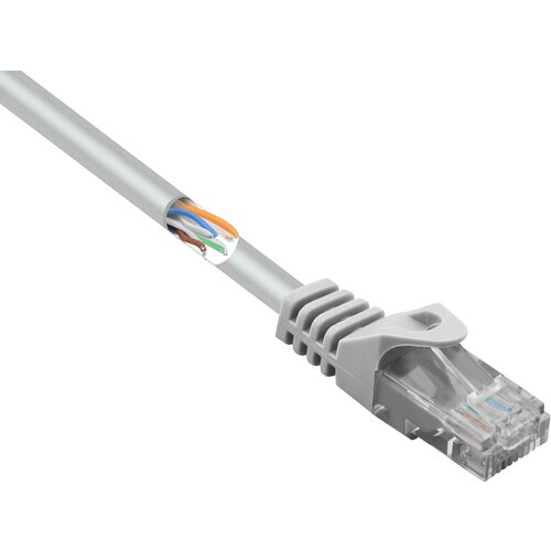 Renkforce RF-5043982 RJ45 omrežni kabel\, Patch kabel CAT 5e U/UTP 2.00 m siva z za&scaron;čitnim zapornim zatičem 1 kos, (20460098) Cene