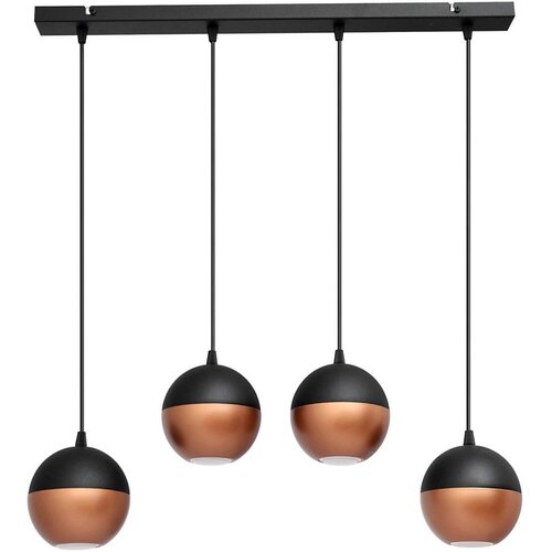  LED luster na sajli MIDWAY 4xGU10/4,8W/230V crna/bakarna Cene
