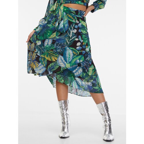 Orsay Black and Green Women&amp;#039;s Patterned Skirt - Women&amp;#039;s Slike