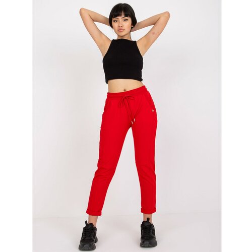 Fashion Hunters Basic red sweatpants with pockets Slike