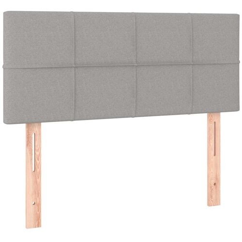 Box spring krevet s madracem svjetlosivi 90x190 cm od tkanine Slike