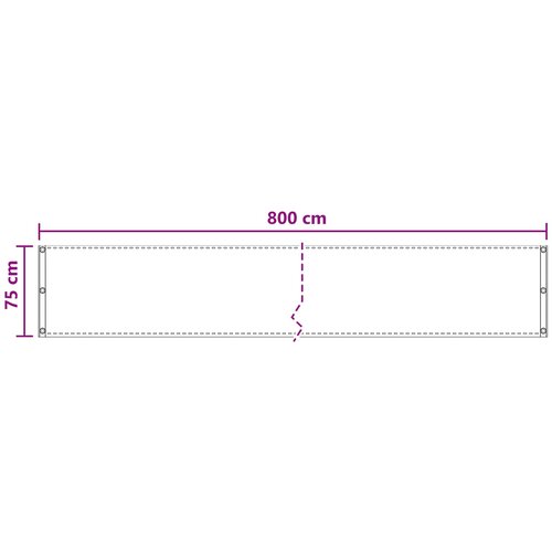  Balcony ekran Antracit 75 x 800 cm HDPE i Aluminij Slike