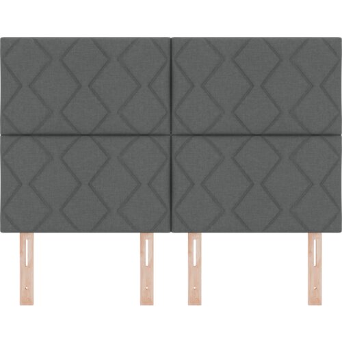  LED uzglavlje dijamantnog bloka dizajn tamno sivo 160 cm tkanina Slike
