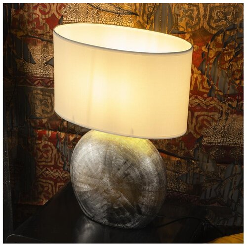 ONLI Stona lampa CERAMICA 1xE27/15W/230V 51 cm srebrna/bela Cene