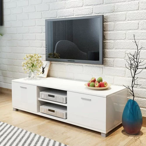 TV Ormarić visoki sjaj bijeli 140 x 40,3 x 34,7 cm