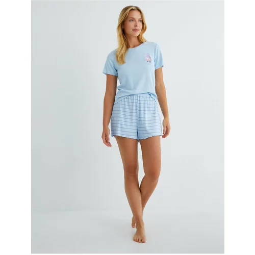 Koton Pajama Set - Blue - Short