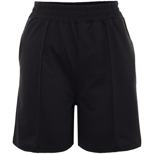 Trendyol Curve Plus Size Shorts &amp;amp; Bermuda - Black - High Waist Slike