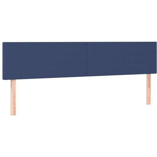 VidaXL Krevet s oprugama i madracem plavi 160x200 cm od tkanine Slike