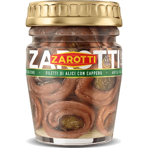 Zarotti Inćuni fileti sa kaprom u suncokretovom ulju 60g Slike
