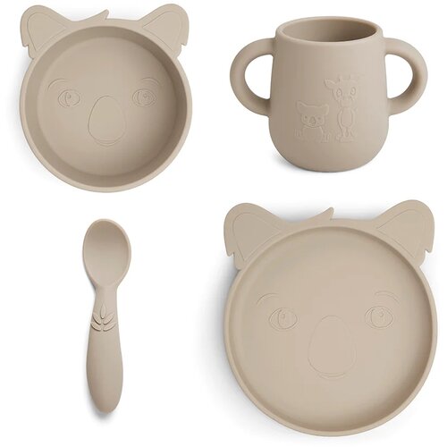 Nuuro Set za jelo Lykke Koala, Silikonski, Cobblestone Cene