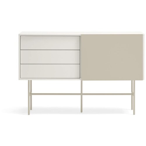 Teulat Bež/krem niska komoda s kliznim vratima 140x91 cm Nube &amp;ndash; Slike