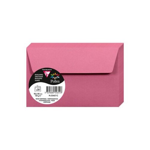 Clairefontaine kuverte Pollen 90x140mm 120gr hydrangea pink 1/20 Cijene