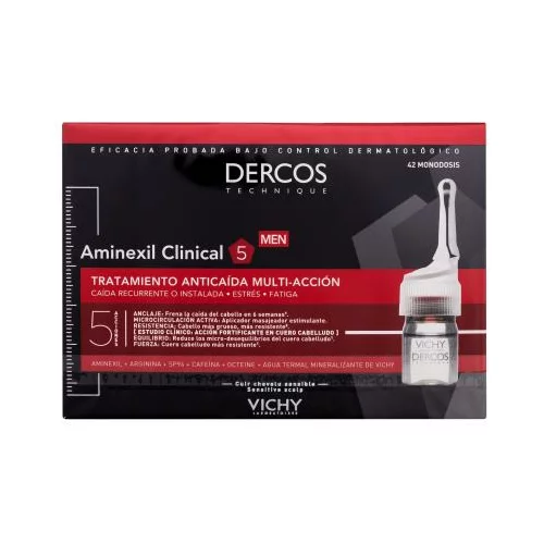 Vichy Dercos Aminexil Clinical 5 celovita nega proti izpadanju las 42x6 ml za moške