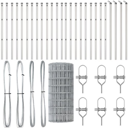 VidaXL Euro ograda s 13 stupova 0.6x50 m Galvanizirani čelik Slike