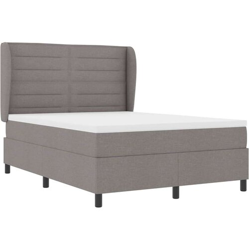 Box spring krevet Sivo-smeđa 140 x 190 cm tkanina - Sivo-smeđa 140 x 190 cm Dizajn linija Slike